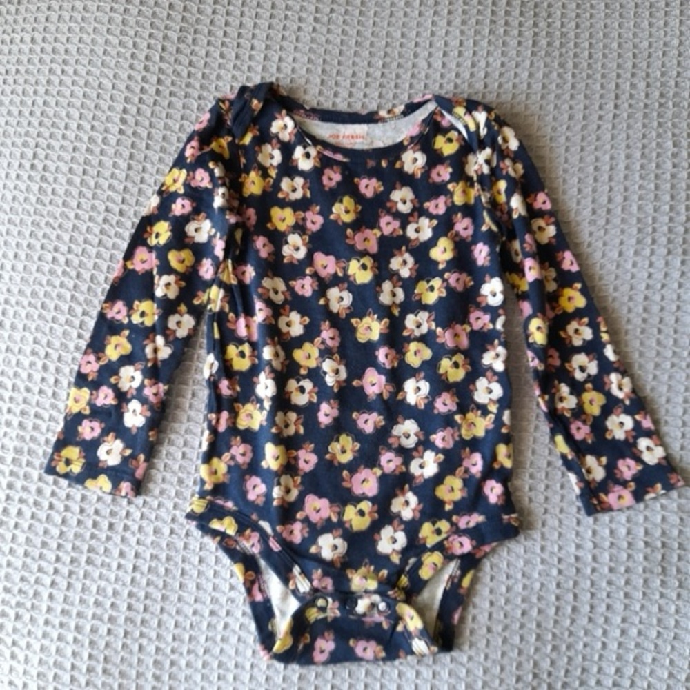 Joe Fresh Blue and Pink Butterfly Bodysuit